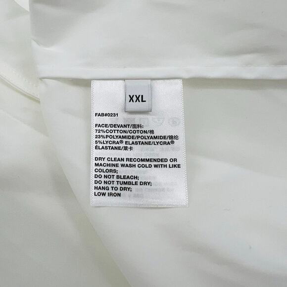 LAFAYETTE 148 NEW YORK Blouse White Button Stretch Collared Size XXL NEW - Picture 11 of 14